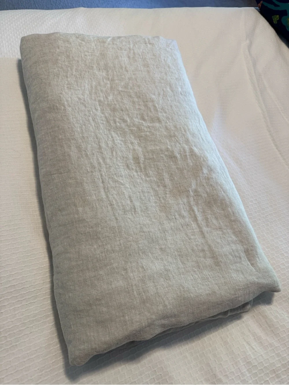 Crate and Barrel European Linen Duvet Cover Natural KING